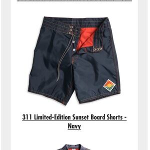 Birdwell 311 Limited Edition Sunset Board Shorts Men’s 33 Swim Outdoor Rare Read